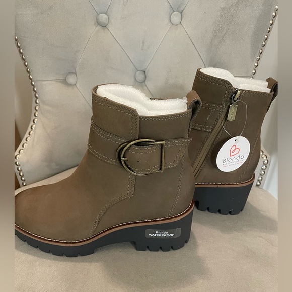 ❌ SOLD! Blondo Dagger Waterproof Women Boot, Size 6.5, Taupe Nubuck - Picture 6 of 7